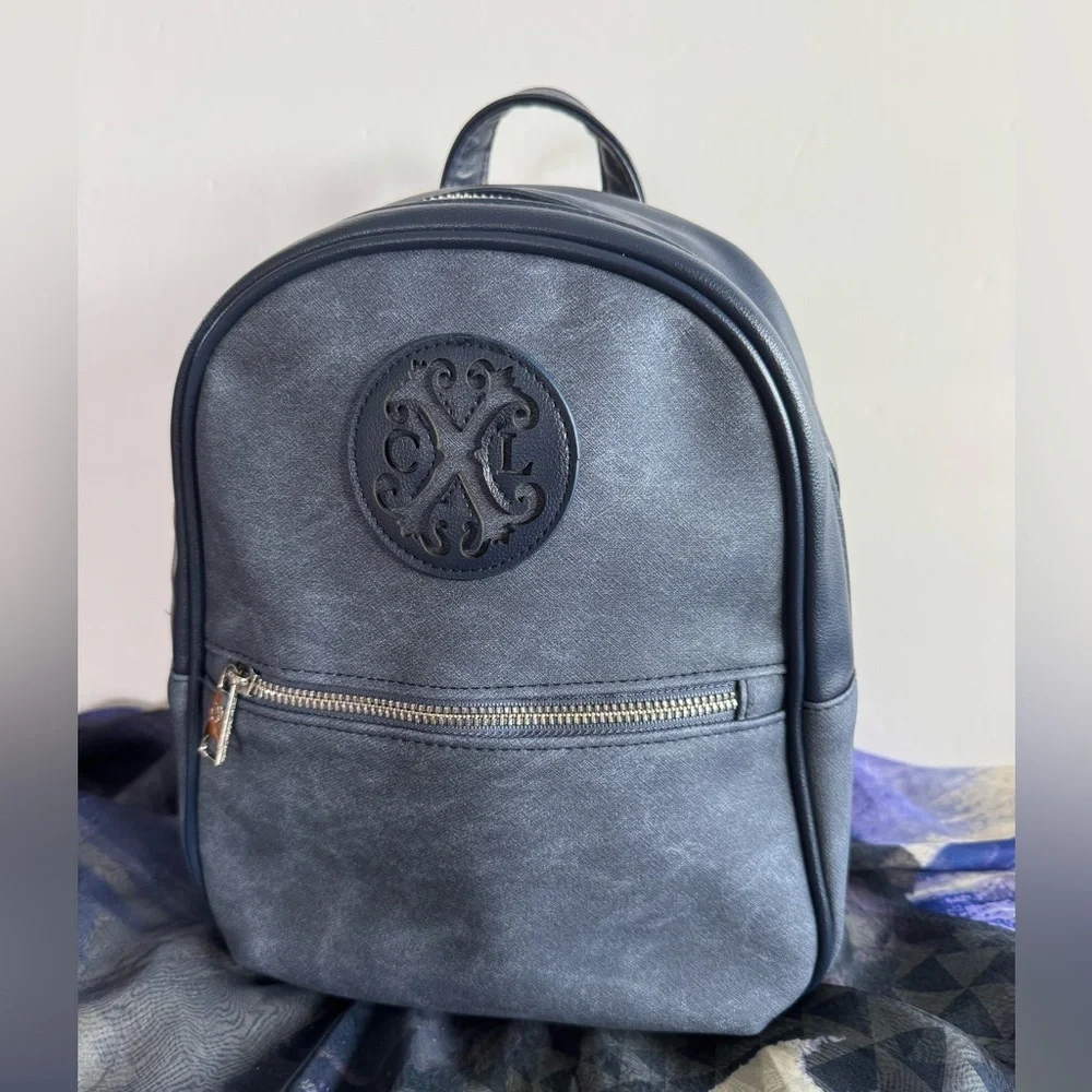 CXL by Christian Lacroix Marley PU Denim Backpack – Indigo Denim